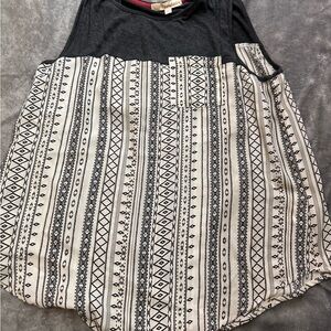 Rewind Black and White Patterned Blouse